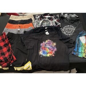 Mixed Brands Outfit Lot Boys 10-12 Multicolor Hoodie Shirts Pants Shorts 13pcs